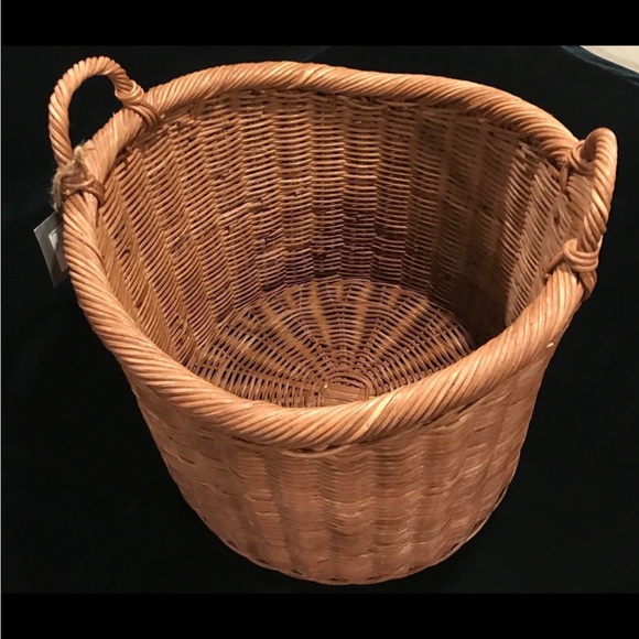 Round Vintage French Tall Wicker Basket - Threshold™ designed with Studio McGee - Picture 5 of 7